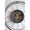 Homeroots 32" Circle Black and Gold Metal and Glass Analog Exposed Gear Wall Clock 485988 - alternate 2
