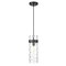 Z-Lite Fontaine 1 Light Pendant, Matte Black/Clear Water, 5.75 In W x 15 In H 7002P5-MB - alternate 1