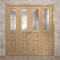 Sartodoors Sliding Closet Double Bi-fold Doors 96 x 80 inches, Ego 5011 Natural Oak, Sturdy Tracks Moldings T EGO5011DBF-SNA-96x80 (4* 24x80) - alternate 2