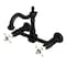 Kingston Brass Two-Handle Wall Mount Bridge Kitchen Faucet, Matte Black KS1260PX - alternate 1