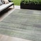 Homeroots 5' X 8' Artichoke Green Purple And Fern Green Striped Washable Indoor Outdoor Area Rug 588041 - alternate 1