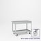 Pucel Tray Top Box Truck, 24 in W x 48 in D x 37 in H, 6 in Deep Box, Semi-Steel Casters, Gray TT-2448-6S - alternate 1
