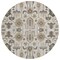Homeroots 8' Ivory Beige And Taupe Round Oriental Washable Indoor Outdoor Area Rug 582088 - alternate 2