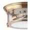 Jonathan Y Lauren 13.25" 2-Light Metal/Glass LED Flush Mount, Brass Gold JYL7446A - alternate 3