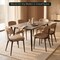 Leisuremod Dilenny Faux Leather Dining Chair - Modern Padded Side Chair with Steel Legs DC49TP - alternate 2