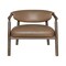 Homeroots 33" Brown and Dark Brown Faux Leather And Wood Arm Chair 635751 - alternate 2
