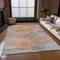 Homeroots 3' X 5' Salmon Gray And Charcoal Abstract Washable Indoor Outdoor Area Rug 587176 - alternate 3