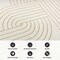 World Rug Gallery Modern Abstract Lines Weather Resistant Reversible Indoor/Outdoor Rug 2 ft x 7 ft Natural WR110NATURAL2X7 - alternate 2