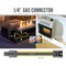 Flextron Gas Line Hose 3/8'' O.D.x24'' Len 3/8" MIP Fittings Yellow Coated Stainless Steel Flexible Connector FTGC-YC14-24G - alternate 3