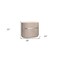 Homeroots 22" Beige Two Drawer Oval Nightstand 487332 - alternate 2
