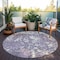 Homeroots 8' Lavender And Ivory Round Abstract Washable Indoor Outdoor Area Rug 612757 - alternate 2