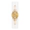 Jonathan Y Jules Edison 16.5" Cylinder 2-Light Iron/Seeded Glass Farmhouse Contemporary LED Wall Sconce, Brass G JYL7577E - alternate 2