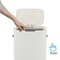 Happimess Tammi Kitchen 14.5-Gallon Slim Metal Push Button Trash Can, Cotton White HPM1017C - alternate 2