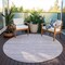 Homeroots 8' Lavender And Lilac Round Abstract Washable Indoor Outdoor Area Rug 613111 - alternate 2