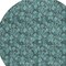 Homeroots 8' Teal Blue Aqua And Ivory Round Floral Washable Indoor Outdoor Area Rug 581926 - alternate 2