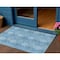 Homeroots 3' X 5' Denim Blue Sky Blue And Ivory Floral Medallion Washable Indoor Outdoor Area Rug 614581 - alternate 1
