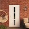 Vdomdoors Front Exterior Prehung Metal-Plastic Door Frosted Glass / MANUX 8112 White Silk / Office Commercial MANUX8112EXD-WS-W32-H80-RH-I - alternate 2