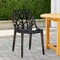 Leisuremod Cornelia Modern Stackable Dining Chair with Cut-Out Tree Design, Transparent Black C18TBL - alternate 3