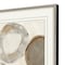 Homeroots Set Of Two Beige Rings Silver Framed Print Wall Art, 2PK 527008 - alternate 2
