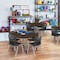 Regency Round Kee Adjustable Classroom Table W/ 4 Andy Stack Chairs, 42 in W, 42 in L, Neo Walnut TB42RNDNWAPGY45BK - alternate 2