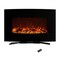 Northwest 36-Inch Wall Mounted Electric Fireplace Curved Glass Heater with Removable Stand 80-WSG032 - alternate 2