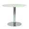Homeroots White And Silver Marble And Stainless Steel Pedestal Base Round Top Dining Table 370427 - alternate 2
