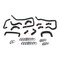 Hps Performance High Temp Reinforced Silicone Ancillary Coolant Hose Kit, Black,  57-1807-BLK - alternate 1