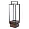 Homeroots 20" Black And Brown Metal And Solid Wood Tabletop Lantern Candle Holder 634845 - alternate 2