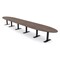 Skutchi Designs 22ft Conference Table With Power Unit | 20 Person Modular Oval Meeting Table | Harmony Series HAR-OVL-48X264-T.BK-H3041-NA - alternate 1