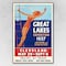 Homeroots 24" X 36" Great Lakes 1937 Vintage Travel Poster Wall Art 394291 - alternate 2