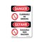 Signmission OSHA Danger Sign, Flammable No Smoking Bilingual, 18in X 12in Decal, OS-DS-D-1218-VG-1824 OS-DS-D-1218-VG-1824 - alternate 1
