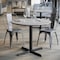 Flash Furniture 36" Round Tabletop, Seamless Surface Technology, Gray Faux Concrete, 30x30 Black Table Height X-Base ST-RD36-CMGY-T3030-GG - alternate 2