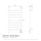Edendirect 9-Bars Stainless Steel Wall Mounted Electric Towel Warmer Drying Rack Towel Heater in Silver ZR-EB03BR504 - alternate 3