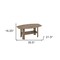 Homeroots Set of Three 36" Taupe Coffee Table With Shelf, 3PK 366081 - alternate 3