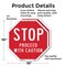 Signmission Stop Proceed with Caution, 10 inch X 10 inch, Aluminum Metal Signs, 2PK OC-A-2PACK-10-15 - alternate 2