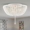 Jonathan Y Allison 15" 3-Light Shabby Chic Farmhouse Wood Beaded/Metal LED Flush Mount, White JYL9019D - alternate 3
