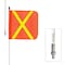 Safetywhips 12ft, 1 Piece, Non-powered, Quick Disconnect, Heavy Duty Whip with 16 in. Orange Mesh Flag SW12QDNP-X - alternate 1