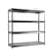 Shuntong Atlas 4-Tier 72 in.W x 24 in.D x 72 in.H Heavy Duty Garage Shelving Load 8000 Lbs, Hammertone ATLAS722472-4H2000 - alternate 1