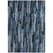 Homeroots 8' X 10' Blue Black And Gray Striped Washable Indoor Outdoor Area Rug 603218 - alternate 2