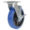 Vestil Elastic Rubber Swivel With Brake Caster 8 In. Diameter x 2 In. Width 770 lb Blue/Black CST-BB-8X2ER-SWB - alternate 1