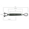 Hyw Products Drop Forged Hot Dipped Galvanized Steel Turnbuckle 5/8in x 12in Eye/Jaw 1015812 - alternate 2