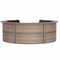 Linea Italia Reception Desk 11.1 ft D X 46 in H, 11.8 ft W X Thermofused Laminate, Walnut ZUI299 - alternate 1