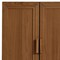 Homeroots Set Of Two Walnut Wood Corner Accent Cabinet With Two Doors 719686 - alternate 2