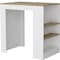 Homeroots 36in Oak and White Wood Kitchen Island With Storage 526160 - alternate 1