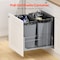Vevor Double 35QTx2 Pullout Waste Container Under Cabinet Kitchen Bin Trash Can WH-MZ35L02 - alternate 2