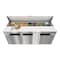 Koolmore 70 in. Commercial 3 Door Refrigerated Sandwich Prep Table 18 Pan Capacity and 22  Cu. Ft. of Storage KM-PTR70-3D - alternate 2
