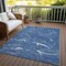 Homeroots 5' X 8' Blue Ivory And Gold Abstract Washable Indoor Outdoor Area Rug 601045 - alternate 3