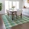Homeroots 9' X 12' Lime Green Aqua And Beige Plaid Washable Indoor Outdoor Area Rug 601408 - alternate 2
