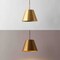Jonathan Y Harper 12" 1-Light Industrial Farmhouse Adjustable Tapered Cone Empire Metal LED Pendant, Brass Gold JYL7586B - alternate 4
