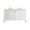 James Martin Vanities Chicago 60" Double Vanity, Glossy White, w/ 3 CM Siberian Silestone Top 503-V60D-GW-3SFR - alternate 1